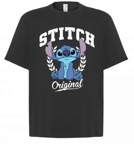 Футболка Оверсайз Stitch original Черный фото