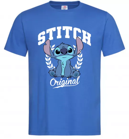 Мужская футболка Stitch original Ярко-синий фото