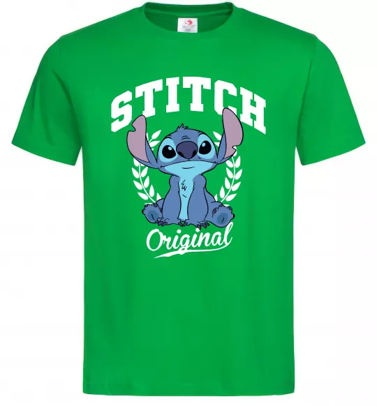 Мужская футболка Stitch original Зеленый фото