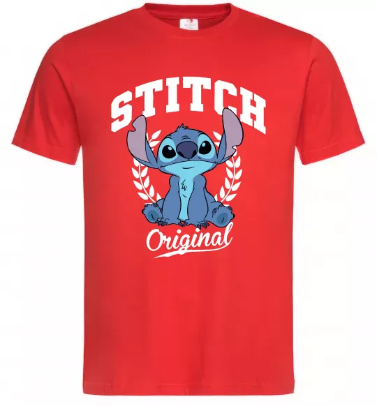 Мужская футболка Stitch original Красный фото