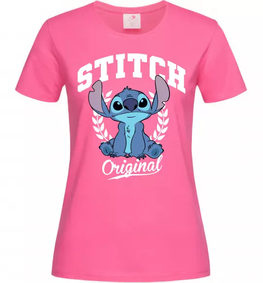 Женская футболка Stitch original Ярко-розовый фото