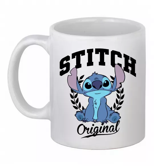 Чашка керамическая Stitch original Белый фото