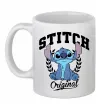 Чашка керамическая Stitch original Белый фото