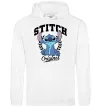 Мужская толстовка (худи) Stitch original Белый фото