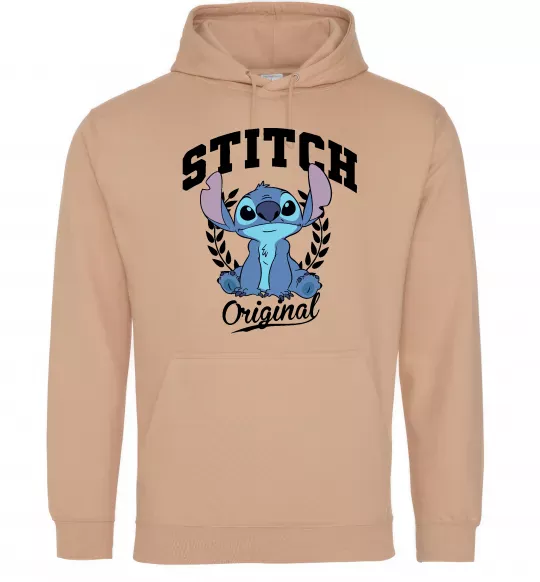 Мужская толстовка (худи) Stitch original Песочный фото