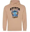 Мужская толстовка (худи) Stitch original Песочный фото