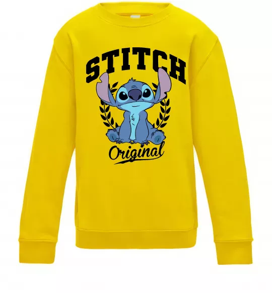 Детский Свитшот Stitch original Солнечно желтый фото