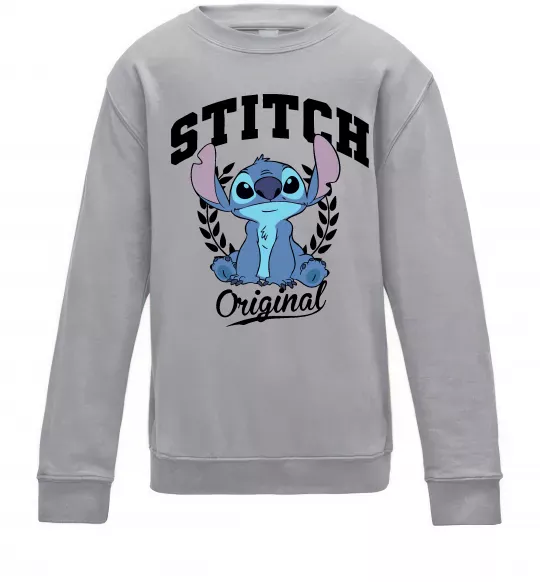 Детский Свитшот Stitch original Серый меланж фото
