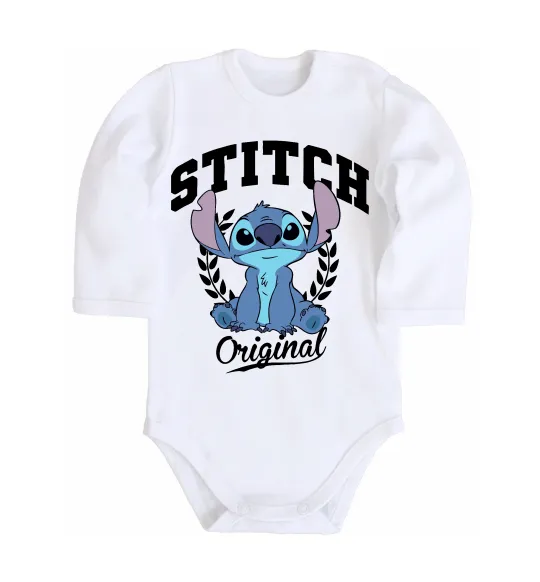 Дитячий бодік Stitch original Білий фото