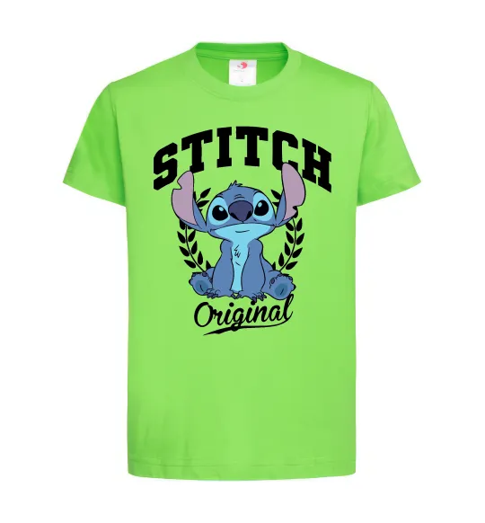 Дитяча футболка Stitch original Лаймовий фото
