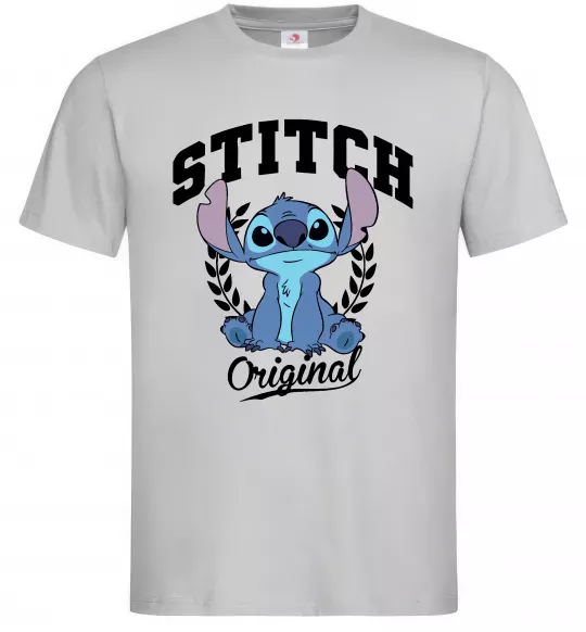 Мужская футболка Stitch original Серый фото