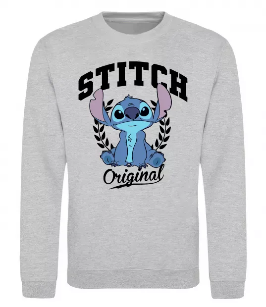 Свитшот Stitch original Серый меланж фото