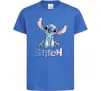 Детская футболка Стіч акварель Ярко-синий фото