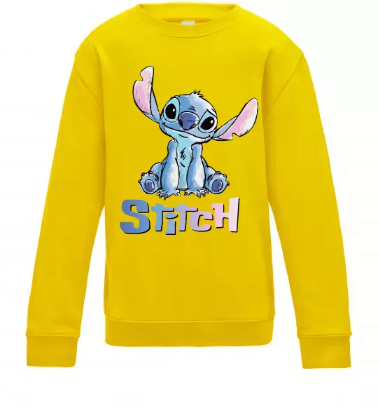 Дитячий світшот Стіч акварель Сонячно жовтий фото