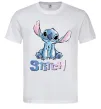 Чоловіча футболка Стіч акварель Білий фото