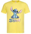 Чоловіча футболка Стіч акварель Лимонний фото