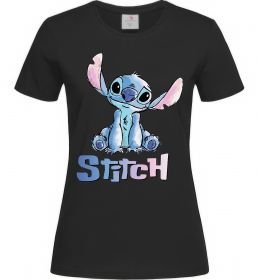 Женская футболка Стіч акварель