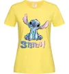 Женская футболка Стіч акварель Лимонный фото