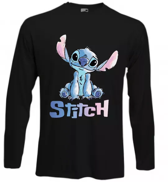 Лонгслив Стіч акварель Черный фото