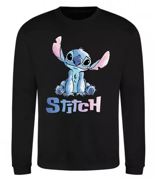 Свитшот Стіч акварель Черный фото