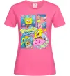 Женская футболка Губка Боб колаж Ярко-розовый фото