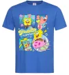 Мужская футболка Губка Боб колаж Ярко-синий фото