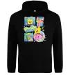 Чоловіча толстовка (худі) Губка Боб колаж Чорний фото