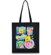 Еко-сумка Губка Боб колаж Чорний фото