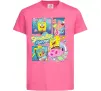 Детская футболка Губка Боб колаж Ярко-розовый фото