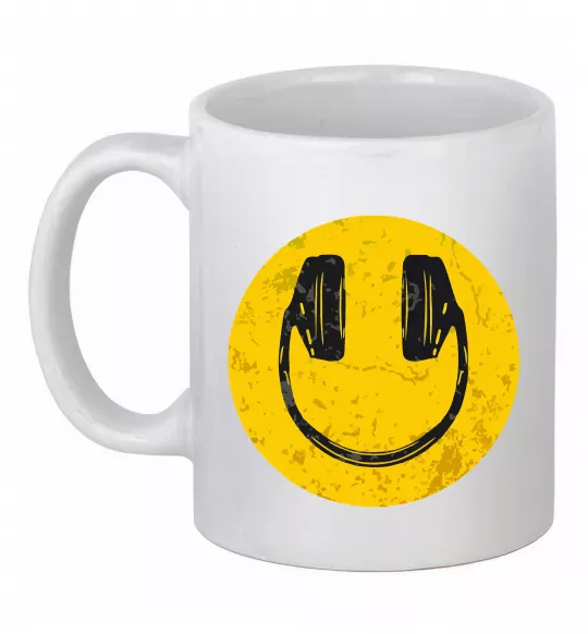 Чашка керамічна Music smile Білий фото