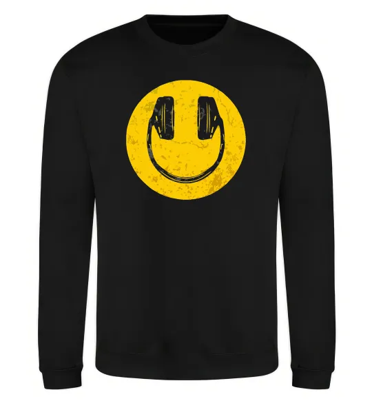 Свитшот Music smile Черный фото