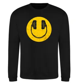 Свитшот Music smile Черный фото