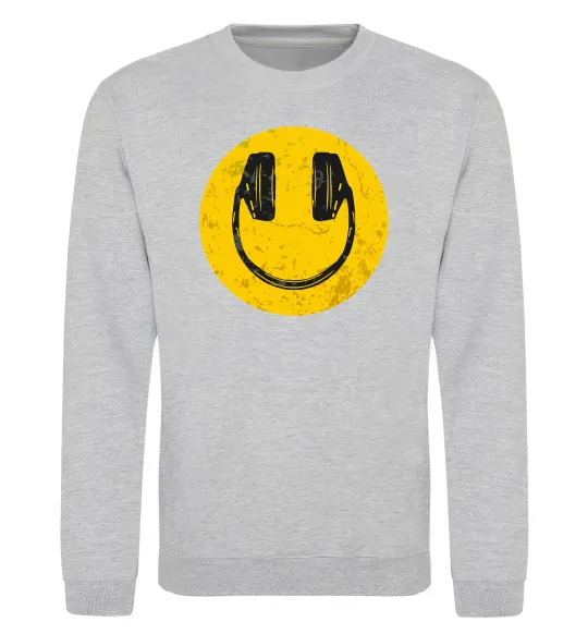Свитшот Music smile Серый меланж фото