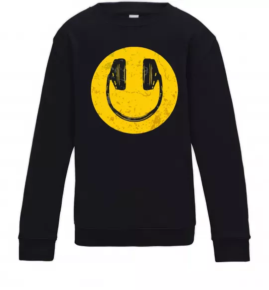 Детский Свитшот Music smile Черный фото