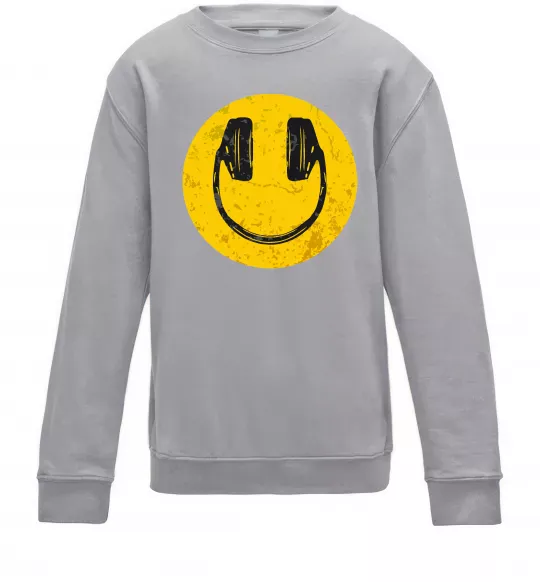 Детский Свитшот Music smile Серый меланж фото