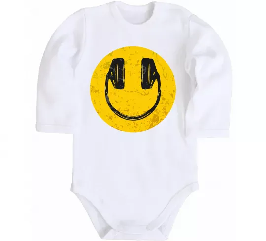 Детский боди Music smile Белый фото