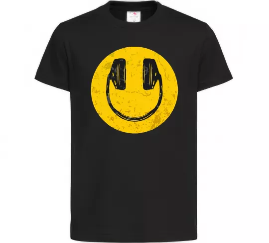 Детская футболка Music smile Черный фото