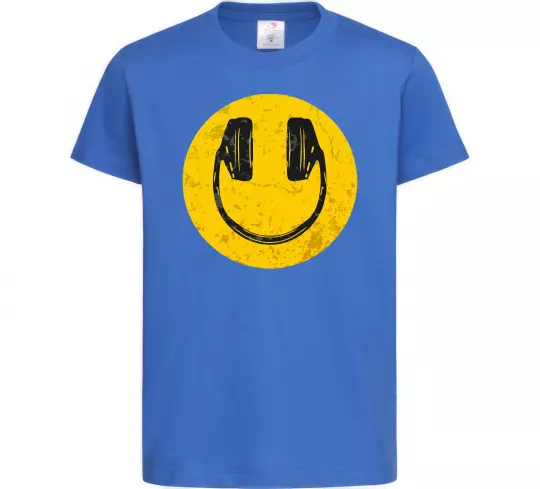Детская футболка Music smile Ярко-синий фото
