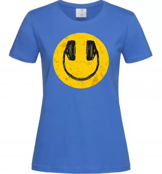 Женская футболка Music smile Ярко-синий фото