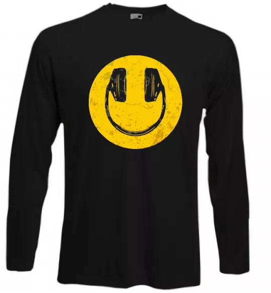 Лонгслів Music smile Чорний фото