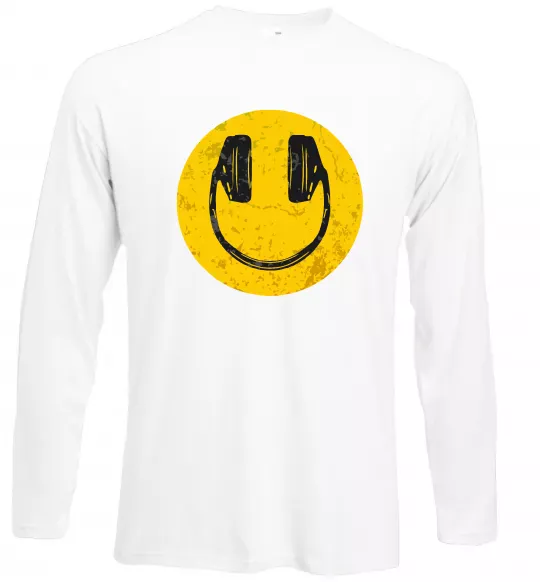 Лонгслів Music smile Білий фото