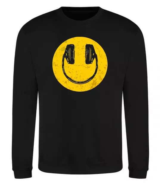 Свитшот Music smile Черный фото