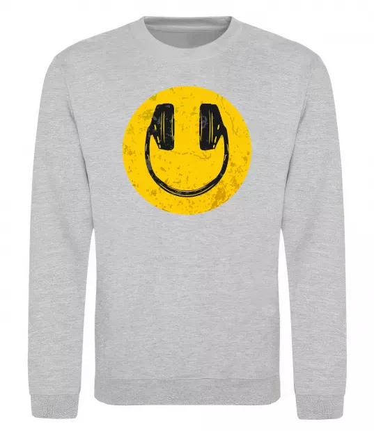 Свитшот Music smile Серый меланж фото