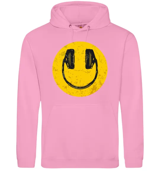 Мужская толстовка (худи) Music smile Розовый фото