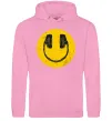 Мужская толстовка (худи) Music smile Розовый фото
