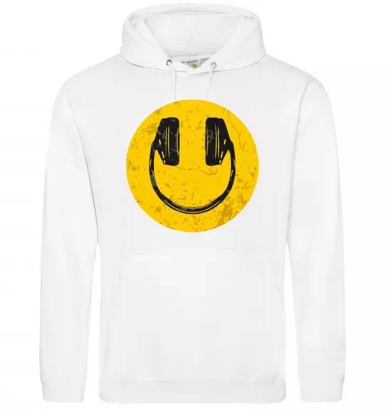 Женская толстовка (худи) Music smile Белый фото