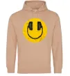 Женская толстовка (худи) Music smile Песочный фото