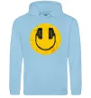 Женская толстовка (худи) Music smile Голубой фото