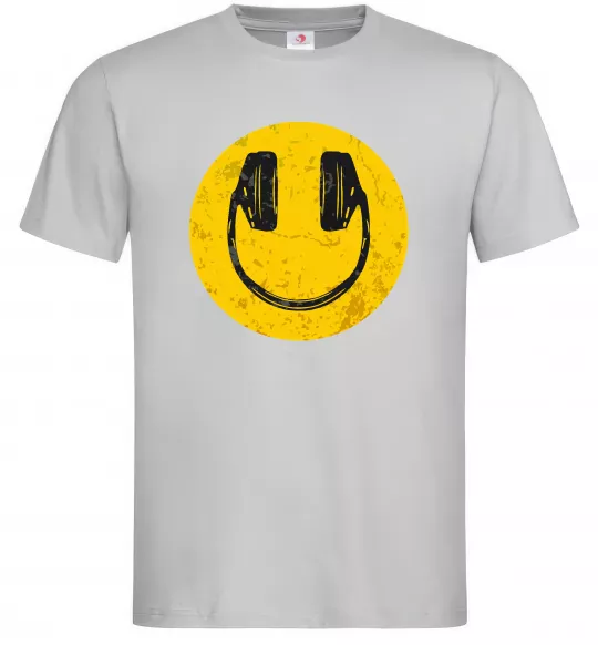 Чоловіча футболка Music smile Сірий фото