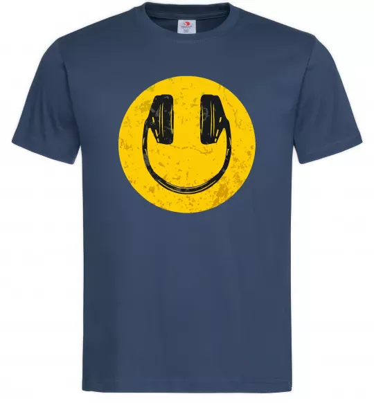 Чоловіча футболка Music smile Темно-синій фото